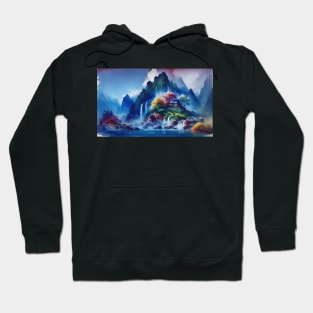 deep mountain clear water Hoodie